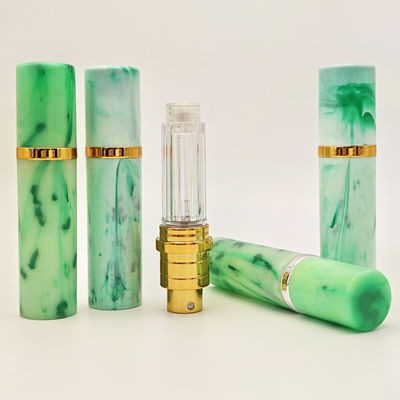 ด้านผิวแบบมาร์บอร์ที่หรูหรา ABS ขวดน้ําหอม 5 มิลลิลิตร พร้อมสเปรย์ล่างเต็ม