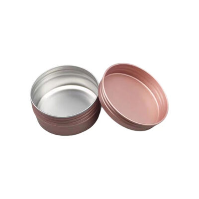 ขวดเครื่องสำอางอลูมิเนียม Rose Gold สุดหรูพร้อมฝาเกลียว