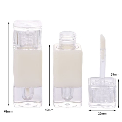 ท่อกระจกริมฝีปากสีเพชรสีขาว 2.6ml พร้อมแปรง สีสามารถปรับแต่งได้