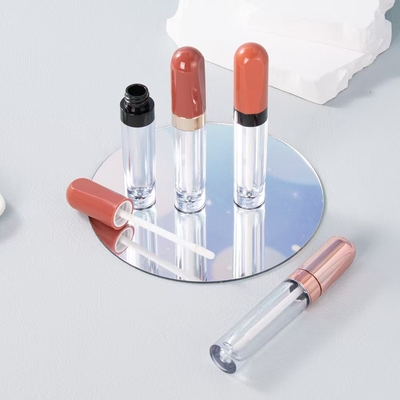พลาสติกกลม 4.5ml ท่อกระจกริมฝีปาก electroplating แหวนสีสามารถปรับแต่ง