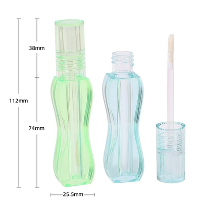 สีสันดีไซน์พิเศษขนาดเล็กเอวพลาสติกกระจกริมฝีปากท่อ
