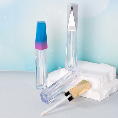 4.5ml ท่อกระจกริมฝีปากสีที่กําหนดเอง พร้อมเครื่องใช้ไม้สับ
