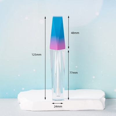 4.5ml ท่อกระจกริมฝีปากสีที่กําหนดเอง พร้อมเครื่องใช้ไม้สับ