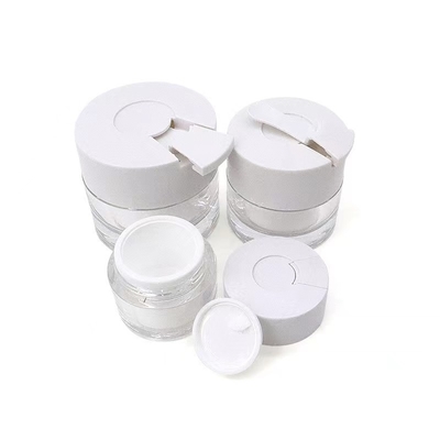 กระปุกครีมกลมขนาด 15ml 30ml 50ml พร้อมช้อนและการออกแบบตามความต้องการ