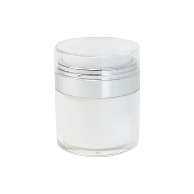 กระป๋องครีมไร้อากาศแบบแอคริลิค 50G ที่สามารถเติมเต็มใหม่ได้ พร้อมกระป๋องภายในที่สามารถเปลี่ยนได้ พร้อมสีและโลโก้ที่กําหนดเอง