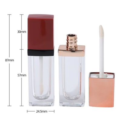 ท่อสว่างริมฝีปาก ชื่อสินค้า 3.5ML รูปทรงสี่เหลี่ยม ไม้เปล่าที่มีสีและโลโก้ที่กําหนดเอง