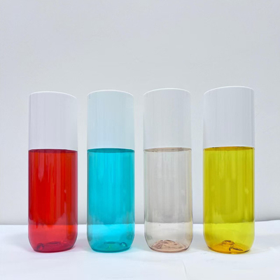 สีต่าง ๆ กระป๋องพลาสติก PET ขนาด 150 มิลลิลิตร พร้อมฝาปิดกระดาษ 15 มิลลิเมตร