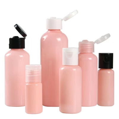 กระป๋องพลาสติก PET 50 มิลลิลิตร พร้อมหมวกสกรูหลายสีสําหรับเหลว