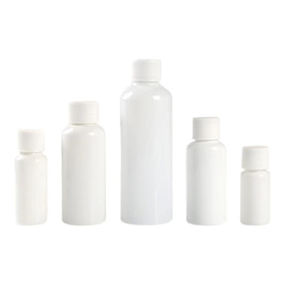 กระป๋องพลาสติก PET 50 มิลลิลิตร พร้อมหมวกสกรูหลายสีสําหรับเหลว