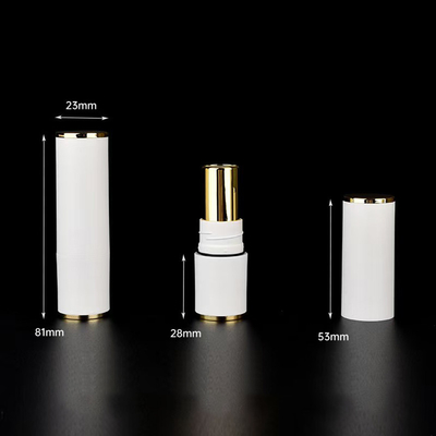 4G สีลิปสติกท่อเปล่า แพ็คเกจเครื่องสําอางด้วยแหวนปริมณฑล สีที่กําหนดเองและวัสดุพลาสติก