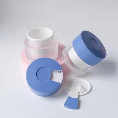 กระปุกครีมอะคริลิค 30 กรัม 50 กรัม พร้อมช้อน พิมพ์ลายได้