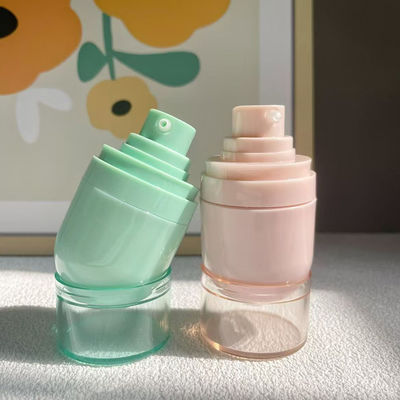 กระป๋องพลาสติกที่ไม่มีอากาศที่กําหนดเอง พร้อมหัวเครื่องฉีดหมอกหรือหัวปั๊มน้ํายาและพิมพ์ผ้าไหม