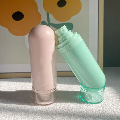 กระป๋องพลาสติกที่ไม่มีอากาศที่กําหนดเอง พร้อมหัวเครื่องฉีดหมอกหรือหัวปั๊มน้ํายาและพิมพ์ผ้าไหม