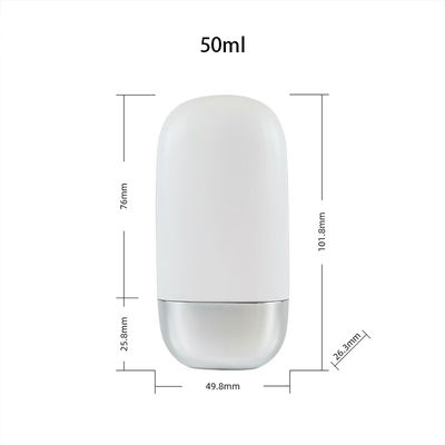 ขายปลีก กระป๋องครีมกันแดดพลาสติก PP พร้อมฝาปิดกระเป๋าสองกระเป๋าเงินในขนาด 30 กรัมและ 50 กรัม