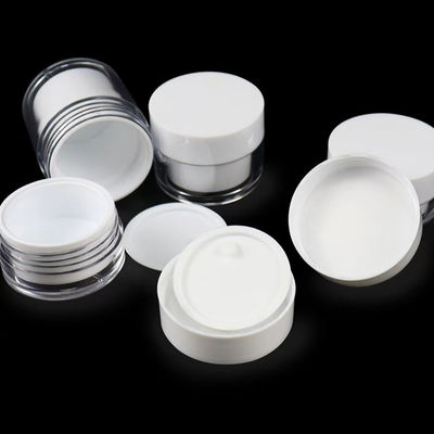 กระปุกครีมทรงกลมสองชั้นพลาสติก AS ใสพิเศษ 15g 30g 50g