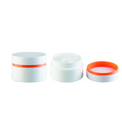 Lightweight Plastic Cream Jar with Twist-off Screw Cap and Matte Glossy Printing for Face Cream