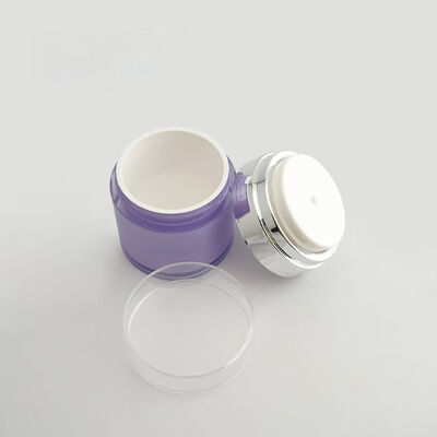 50g Acrylic Airless Bottle with Replaceable Inner Bottle Design and 100% Evacuation for Premium Skincare Packaging