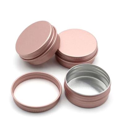 ขวดเครื่องสำอางอลูมิเนียม Rose Gold สุดหรูพร้อมฝาเกลียว