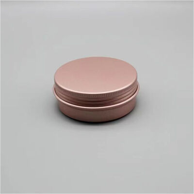 ขวดเครื่องสำอางอลูมิเนียม Rose Gold สุดหรูพร้อมฝาเกลียว