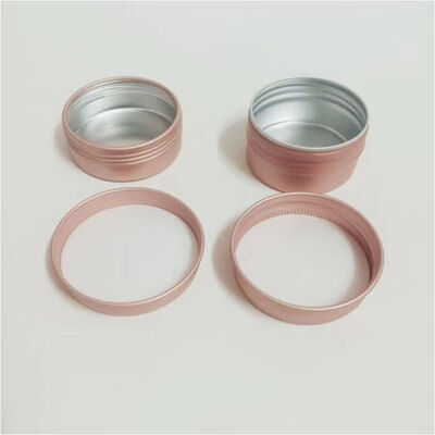 ขวดเครื่องสำอางอลูมิเนียม Rose Gold สุดหรูพร้อมฝาเกลียว
