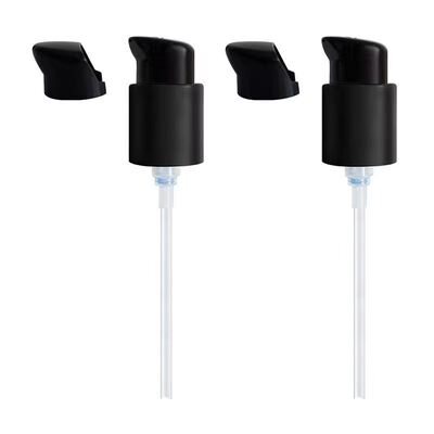 การออกแบบครึ่งหมวก 18 มม. 20 มม. 24 มม. ปั๊มปั่นครีมพลาสติก - ปั๊มเครื่องสําอางที่ป้องกันการรั่วไหลสําหรับการใช้ในบ้านและห้องอนามัย