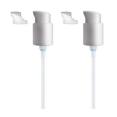 การออกแบบครึ่งหมวก 18 มม. 20 มม. 24 มม. ปั๊มปั่นครีมพลาสติก - ปั๊มเครื่องสําอางที่ป้องกันการรั่วไหลสําหรับการใช้ในบ้านและห้องอนามัย