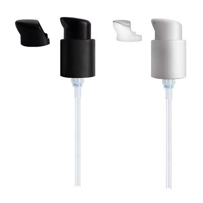 การออกแบบครึ่งหมวก 18 มม. 20 มม. 24 มม. ปั๊มปั่นครีมพลาสติก - ปั๊มเครื่องสําอางที่ป้องกันการรั่วไหลสําหรับการใช้ในบ้านและห้องอนามัย