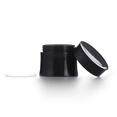 ขายปลีก 15g 30g 50g กระปุกครีมพลาสติกกระเป๋าสองกระเป๋า พร้อม PP เกรดอาหารสําหรับครีมดูแลผิวหนังและเครื่องสําอาง