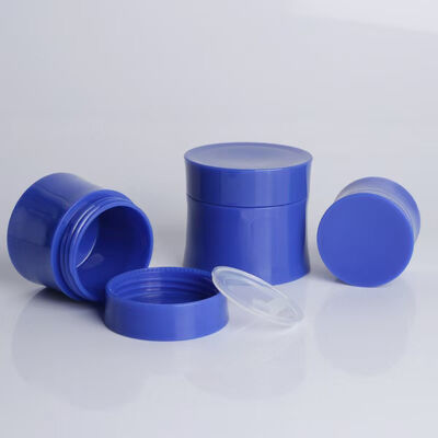 ขายปลีก 15g 30g 50g กระปุกครีมพลาสติกกระเป๋าสองกระเป๋า พร้อม PP เกรดอาหารสําหรับครีมดูแลผิวหนังและเครื่องสําอาง