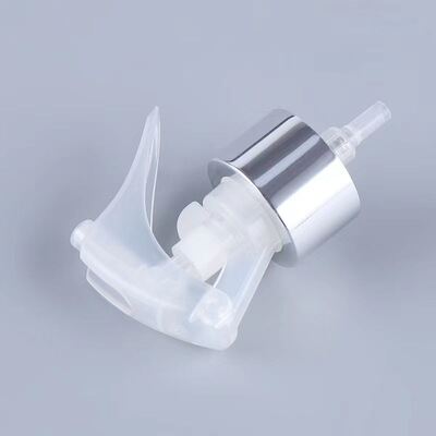 อลูมิเนียมวงกลม 24/410 28/410 เครื่องพ่นสารเคมีทริกเกอร์มินิพลาสติกพร้อมคลิปผลิตขนาดใหญ่