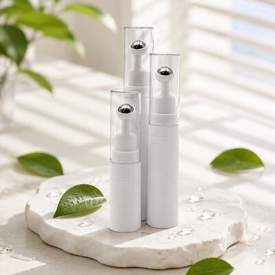 Wholesales 5ml 10ml 15ml Airless Eye Serum Cream Bottle Metal Ball Roll-on Applicator Massage Eye Cream Packaging
